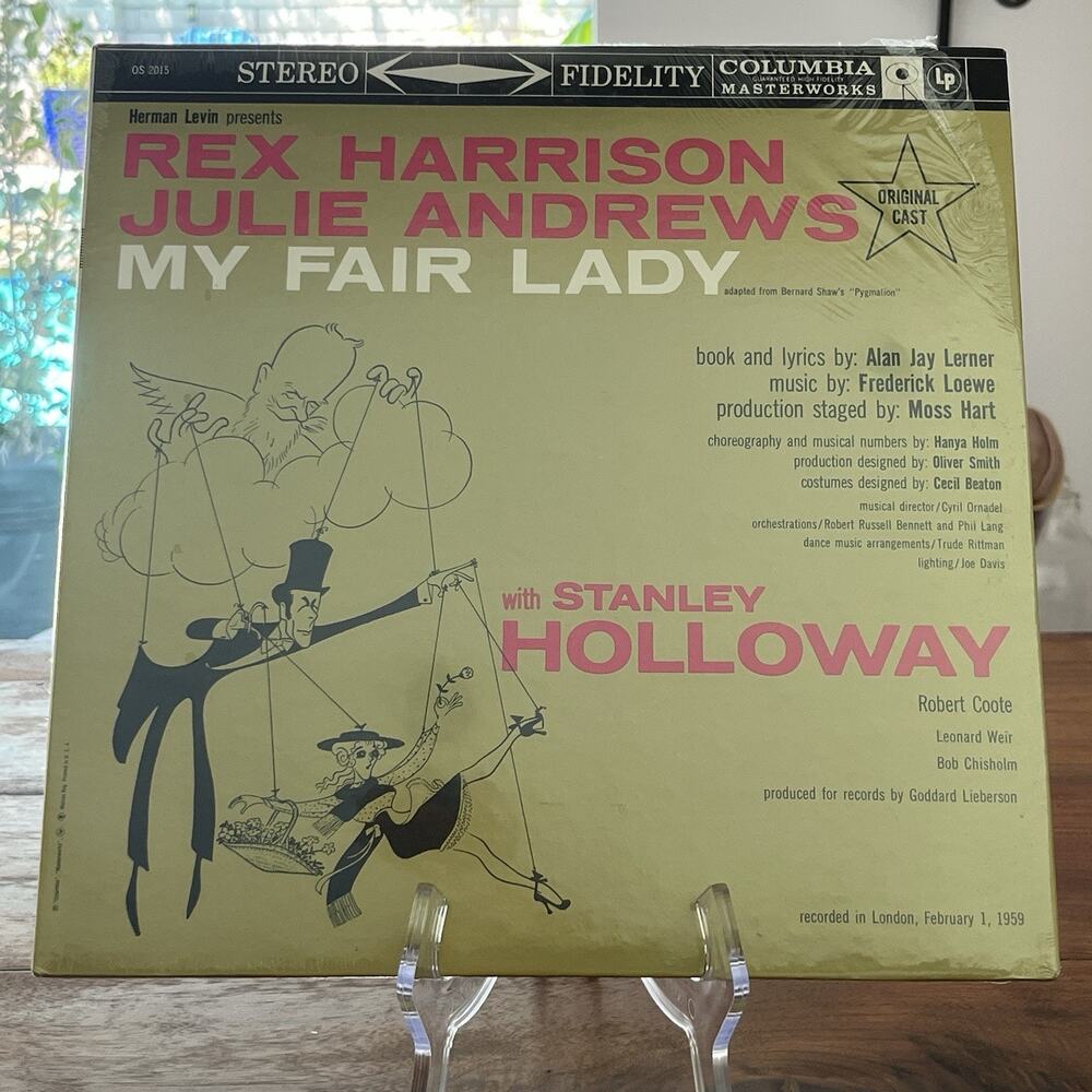 My Fair Lady Rex Harrison Julie Andrews London Cast LP 1959 Columbia OS 2015